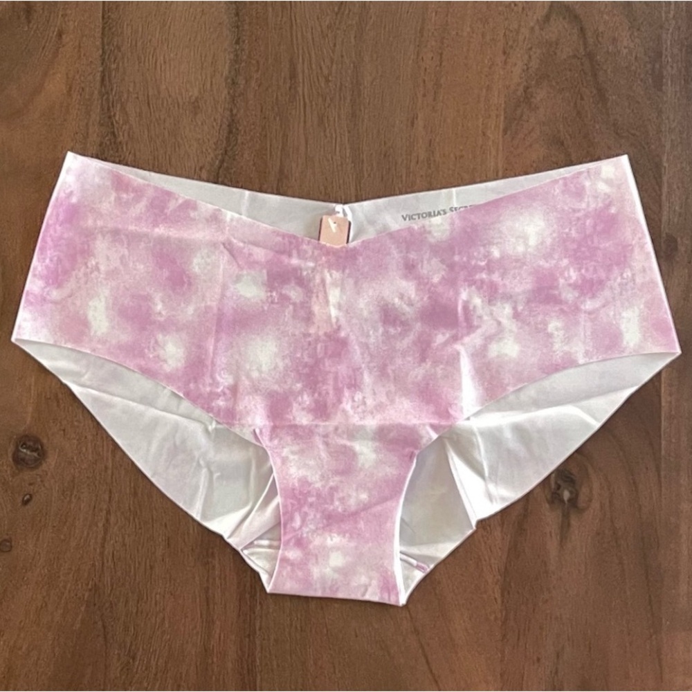 NWT Victoria’s Secret Sexy illusion Purple Satin no show Hiphugger Panties Large
